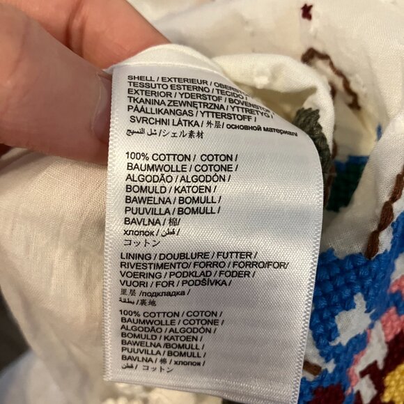 FARM Rio - Macaw Cross Stitch Embroidered Mini Dress - XS - Picture 14 of 16